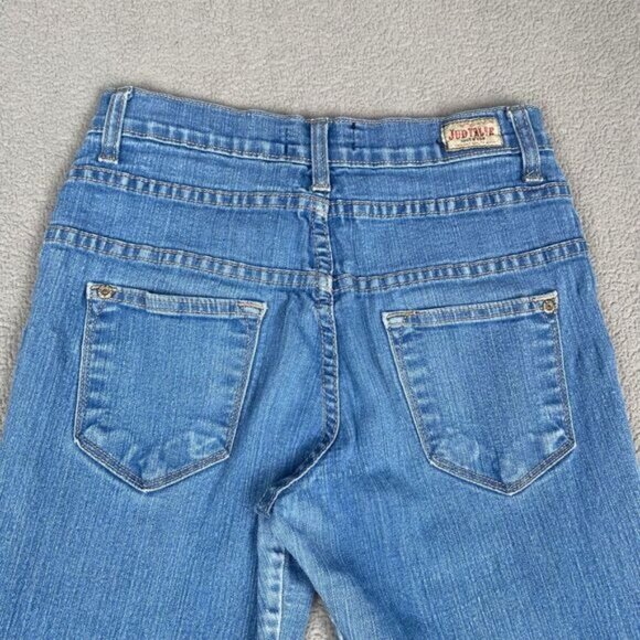 Judy Blue Women's size 5 Blue Keeley Jeans High Rise Button Fly Skinny Raw Hem - Picture 10 of 12